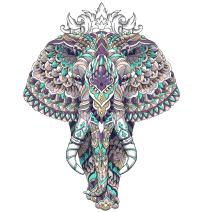 Puzzle en bois - Éléphant magique / L