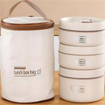 Ensemble de boîtes à lunch avec sac thermique - Beige