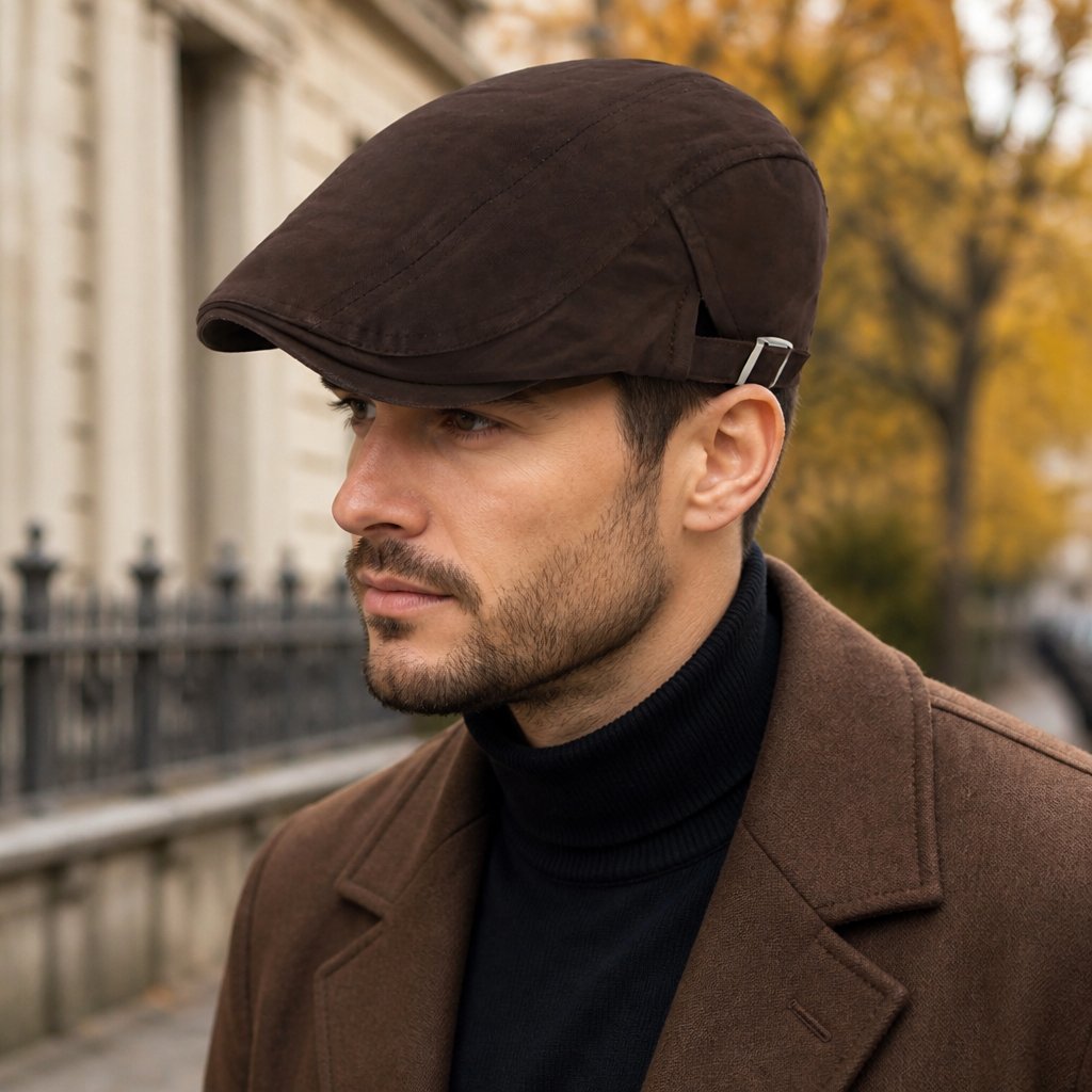 Béret pour homme WI-15448 - Marron foncé