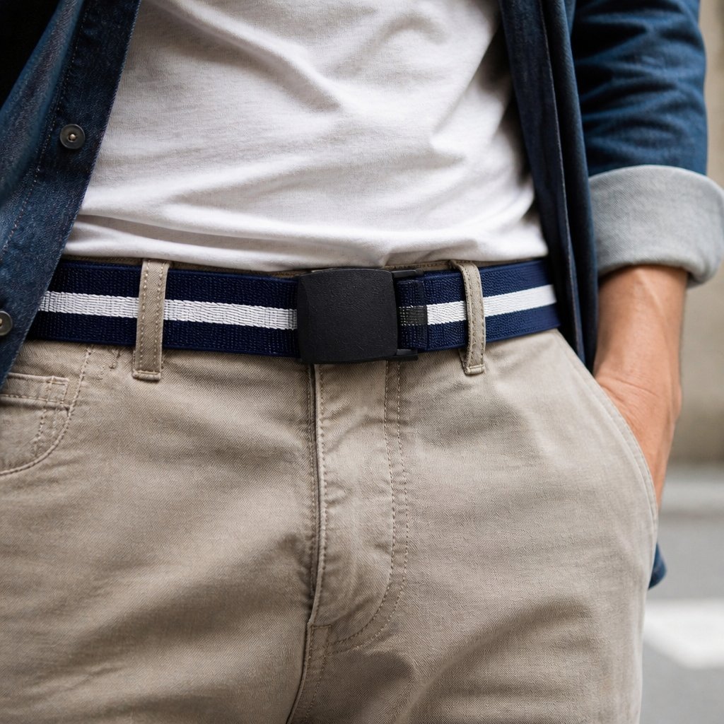Ceinture LO-16169 - Bleu Foncé / Blanc / Type2