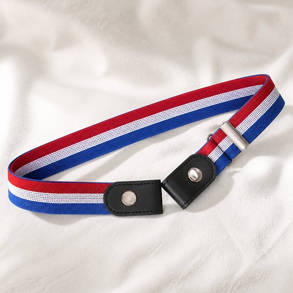 Ceinture Élastique - Bleu / Gris / Rouge