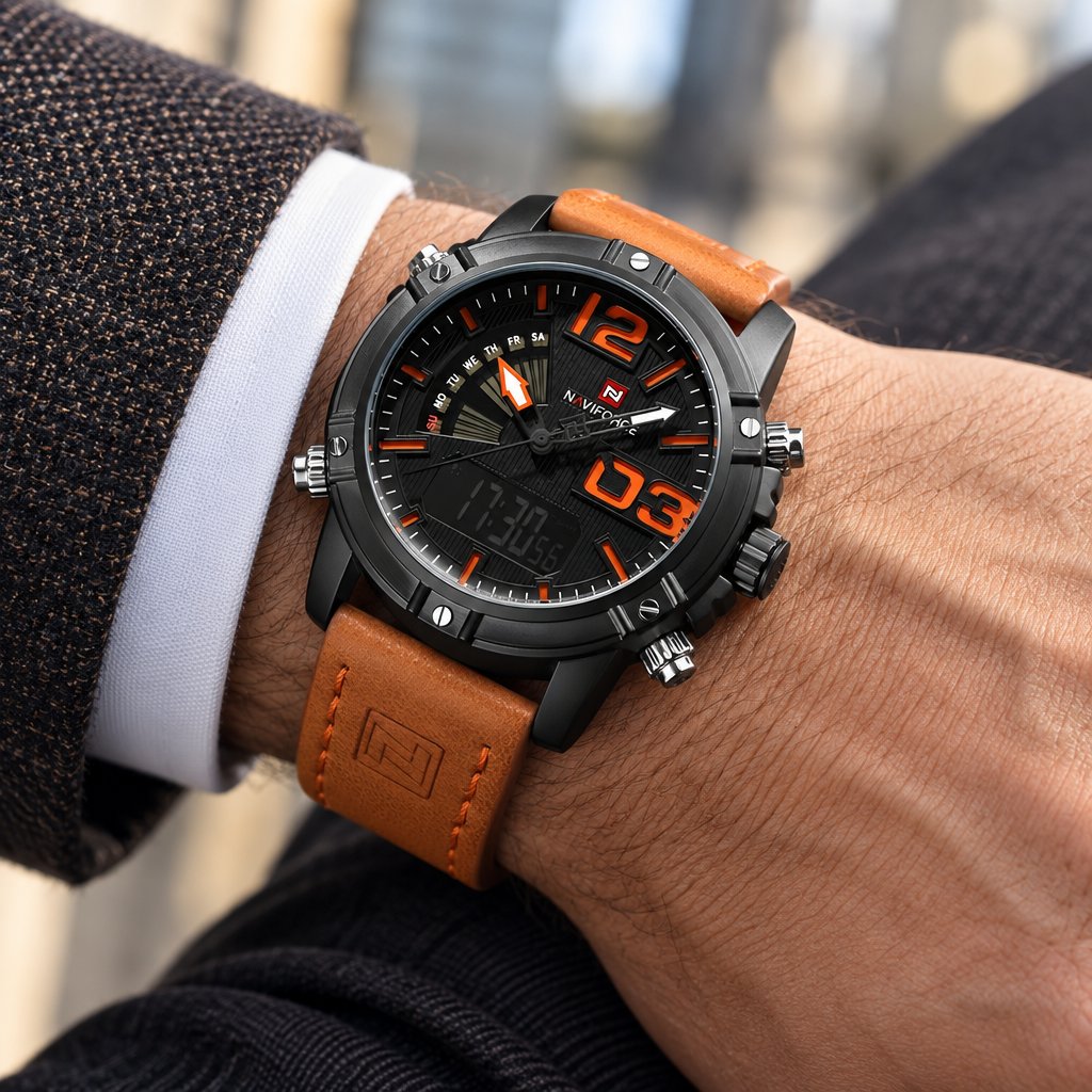 Montre NAVIFORCE WA-2841 - Marron / Noir