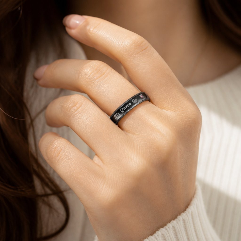 Bague His Queen - Noir / 49mm