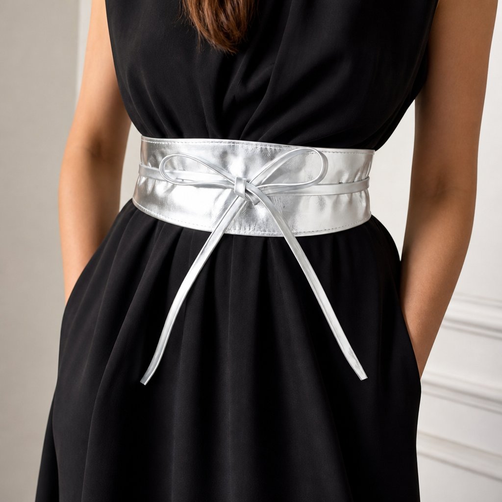 Ceinture à nouer LO-33062 - Argenté