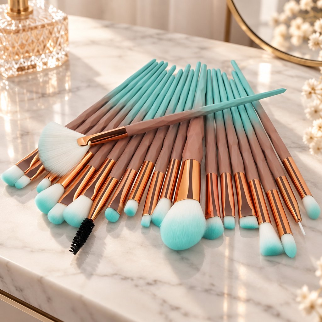 Pinceaux de maquillage - Marron