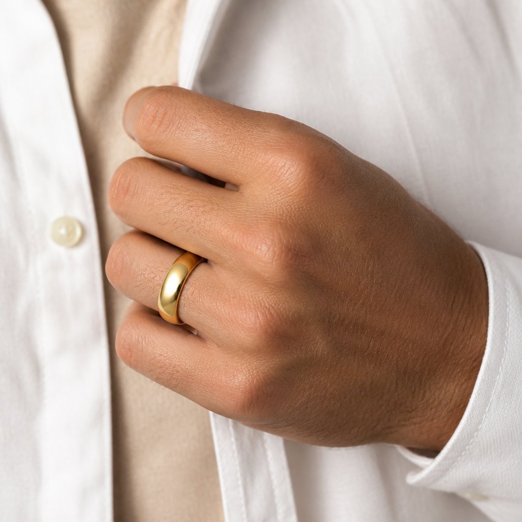 Bague pour homme BO-4927 - Doré / 57mm