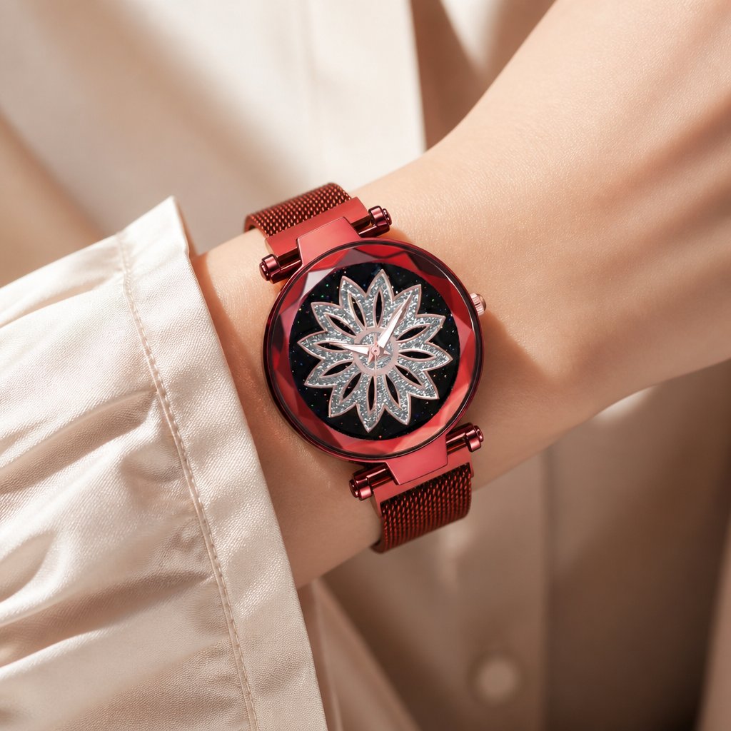 Montre Magnétique OR-5080 - Rouge